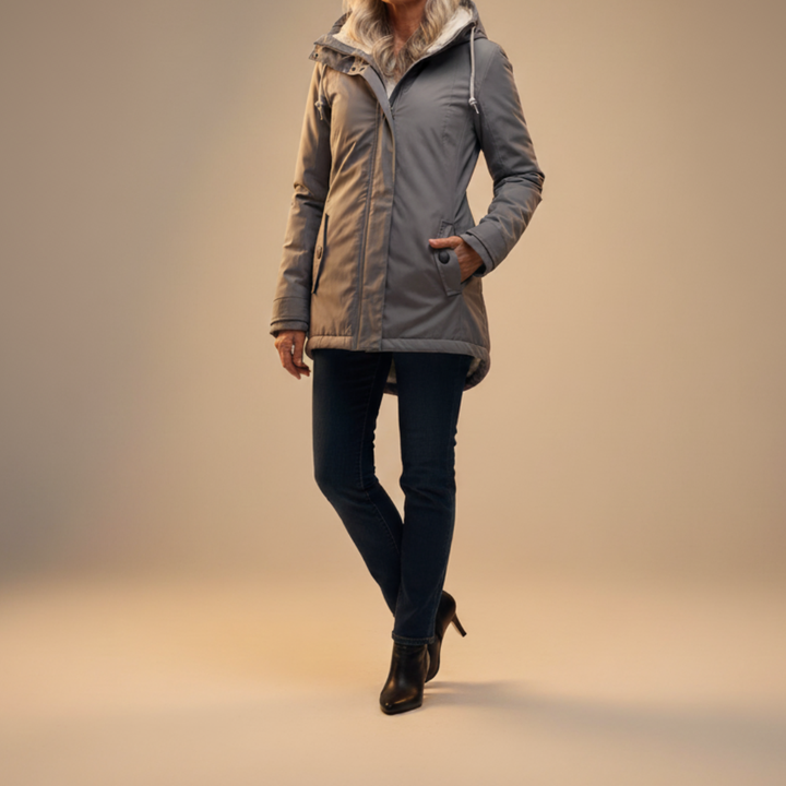 Éva – Veste Élégante à Capuche Doublée