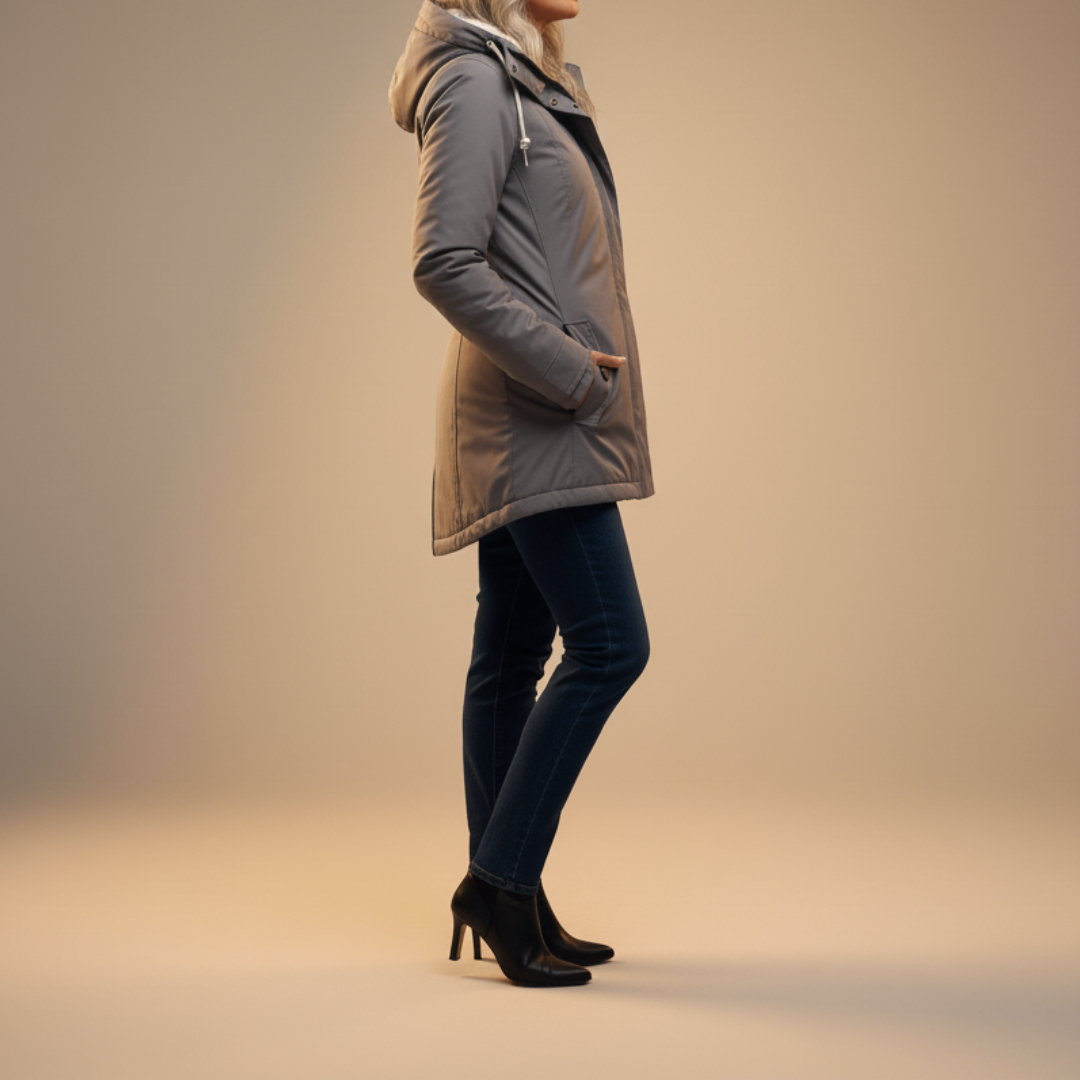 Éva – Veste Élégante à Capuche Doublée