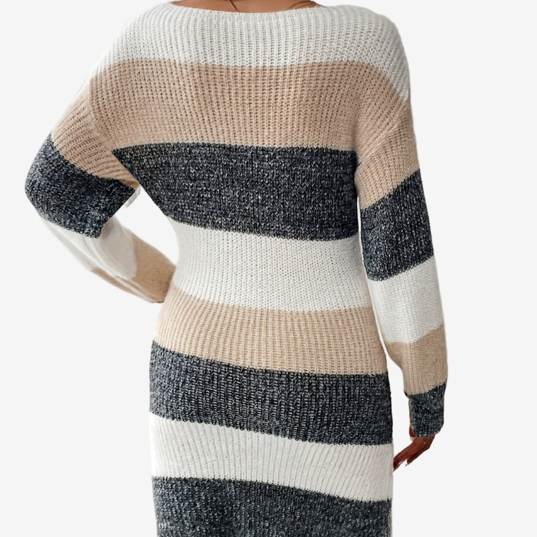 Elestte™ Striped Pull-Over Robe