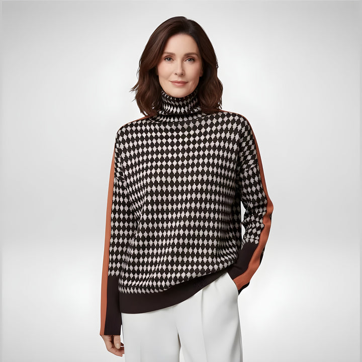 Noémie | Pull Pied-de-Poule Moderne & Confortable