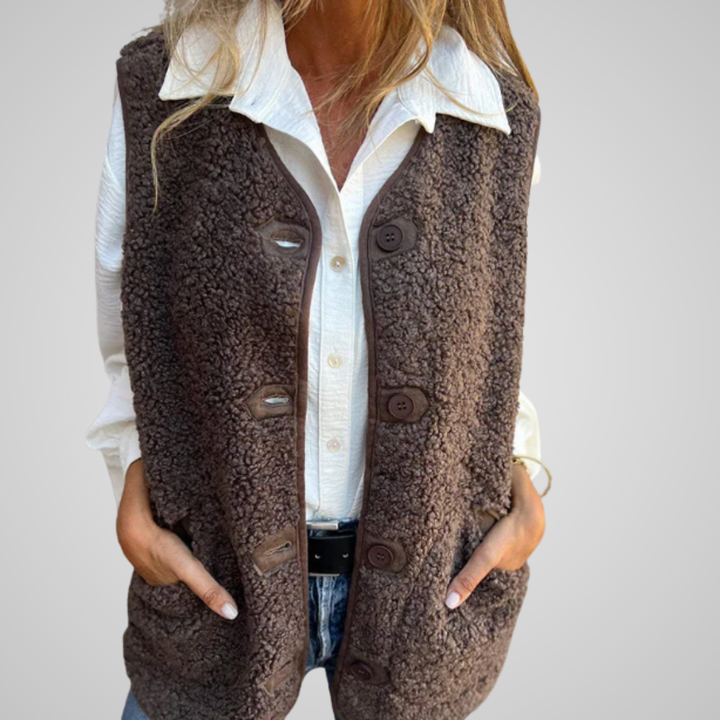 Soraya | Gilet Doux Boutonné