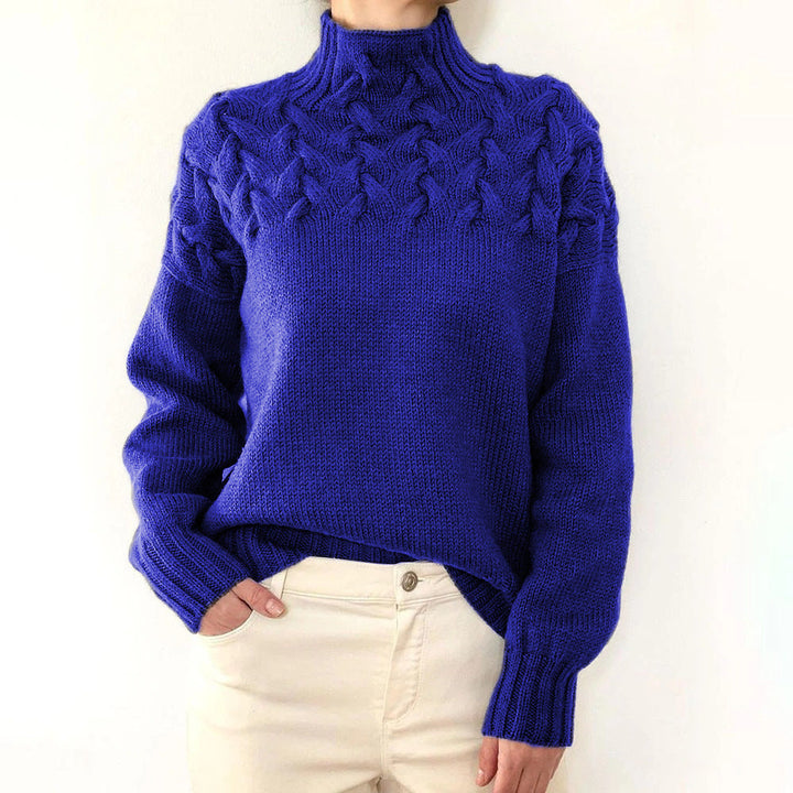 Léa – Élégant pull en tricot à col roulé