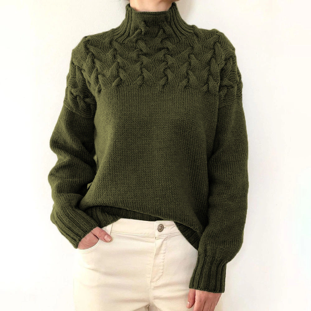 Léa – Élégant pull en tricot à col roulé