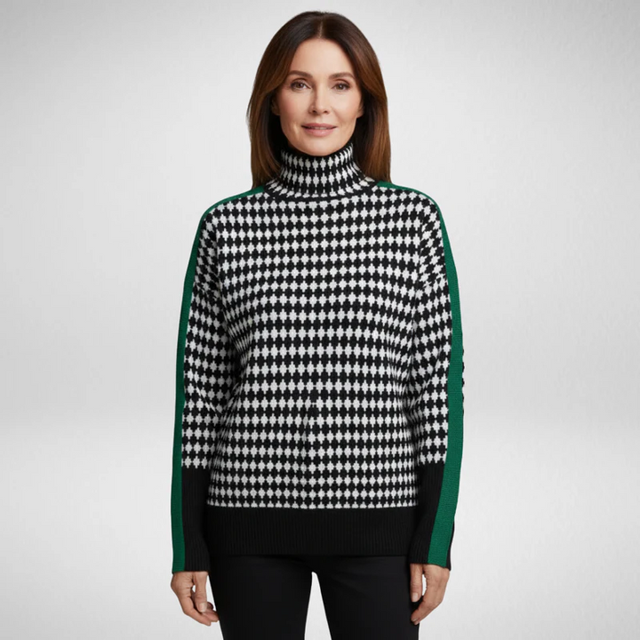 Noémie | Pull Pied-de-Poule Moderne & Confortable